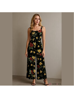 Aritzia Wilfred Ecoulement Black Floral Romper Jumpsuit Size 0